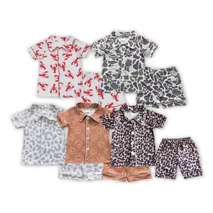 Short sleeve kids pajamas & Baby Set