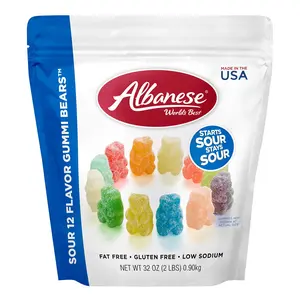 Albanese Sour 12 Flavor Gummi Bears – 32 oz Bag of the World’s Best Candy