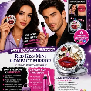 Mini Mirror Makeup Compact Cosmetic full