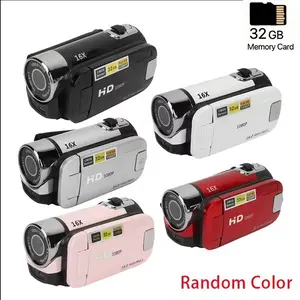 A Camera with A 270 Rotating LED Flip Screen, Equipped with A 32GB Memory Card 16x Digital Zoom Camcorder, 1080P, 2.4-inch Screen Display, New High-definition Wide-angle Camera, Portable Camcorder, Suitable for Home And Outdoor Recording, A Camera