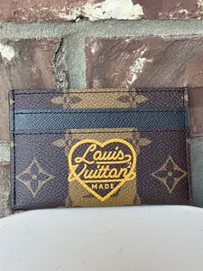 Pre-owned Louis Vuitton canvas Small Leather Goods x Nigo Double Card Holder Monogram 69908