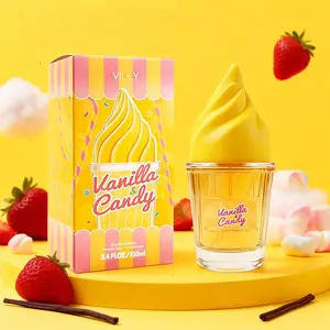 Vanilla Ice Cream Neutral Eau De Toilette, Unisex 100ML, Long-Lasting Vanilla Food Scent, Strawberry, Raspberry, Cotton Candy, Ideal Gift
