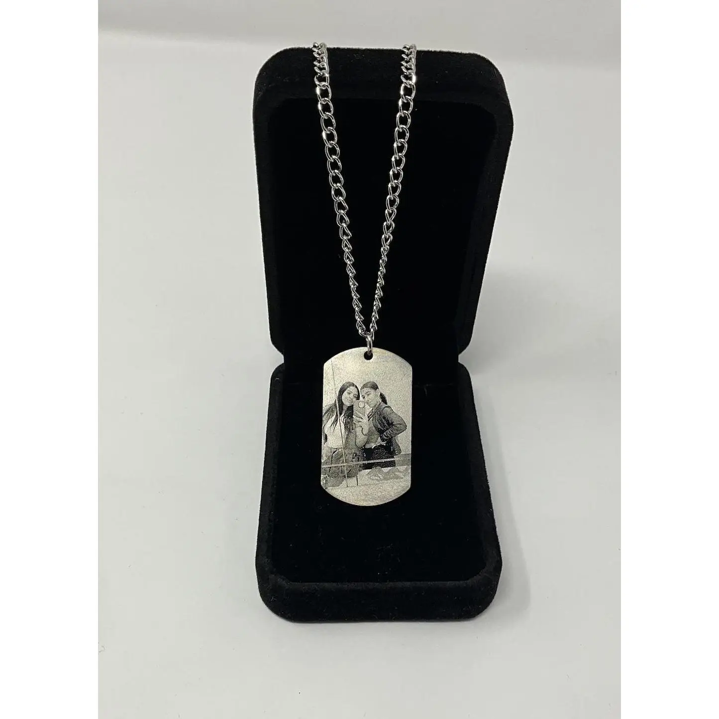 Custom Military Dog Tag Engraved Personalized Photo Picture neckless or keychain