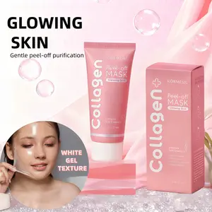 KORMESIC Collagen Peeling Mask — with Hydrolyzed Collagen, Niacinamide & Ceramide NP. Boosts elasticity, reduces fine lines, brightens & firms. Gently exfoliates while repairing, ideal for pore cleansing & skin tightening.