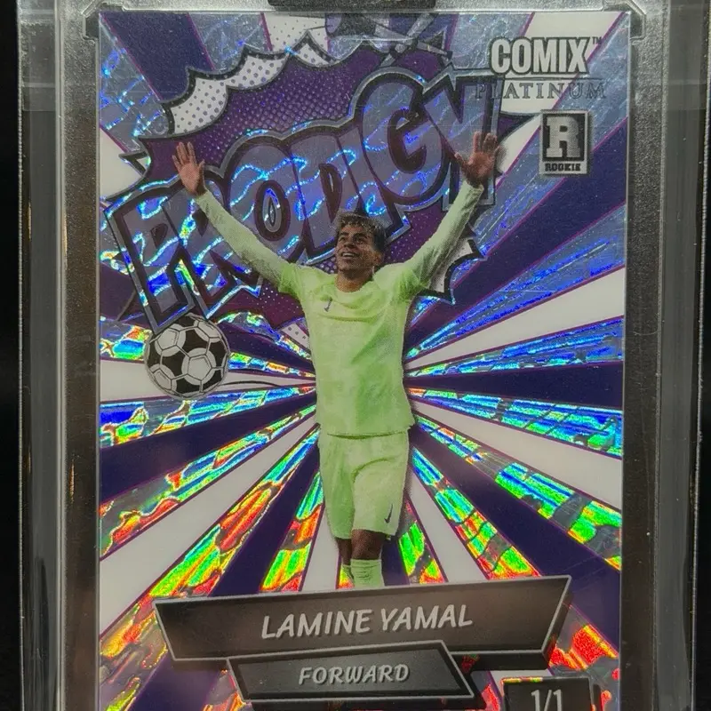 Lamine Yamal Prodigy Comix Platinum 1/1 | Wild Card SSP Soccer Card