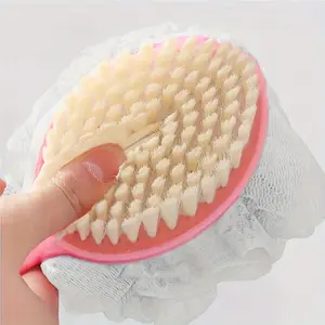Soft Body Scrubber Shower Exfoliating Scrubs Long Handle Bath Brush Exfoliator Skin Massager Cleaning Brush Bathroom Accessories