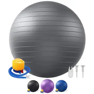 Gym Ball,Anti-Slip Thick Yoga Exercise Ball with Pump - Heavy Duty, Burst-Resistant for Fitness, Balance, Pregnancy & Home Workouts