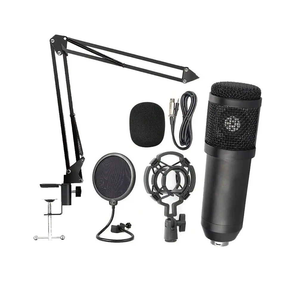 Pro XLR Condenser Mic Kit, Recording Set, Recording Studio Equipment, High-Sensitivity Cardioid Pickup for Studio Sound, 360° Adjustable Metal Boom Arm, Includes Shock Mount & Pop Filter, Ideal for TikTok Live, Podcasting, ASMR, Gaming & Vocal Recording.