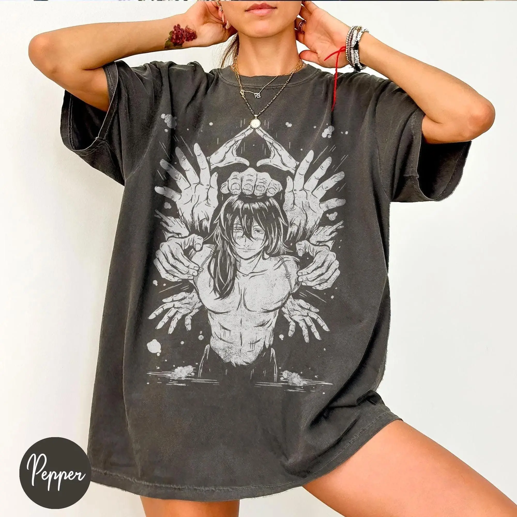 Vintage Mahito JJk Comfort Colors Shirt, Mahito Shirt, Y2K Streetwear Japanese, Gift for Anime Lovers