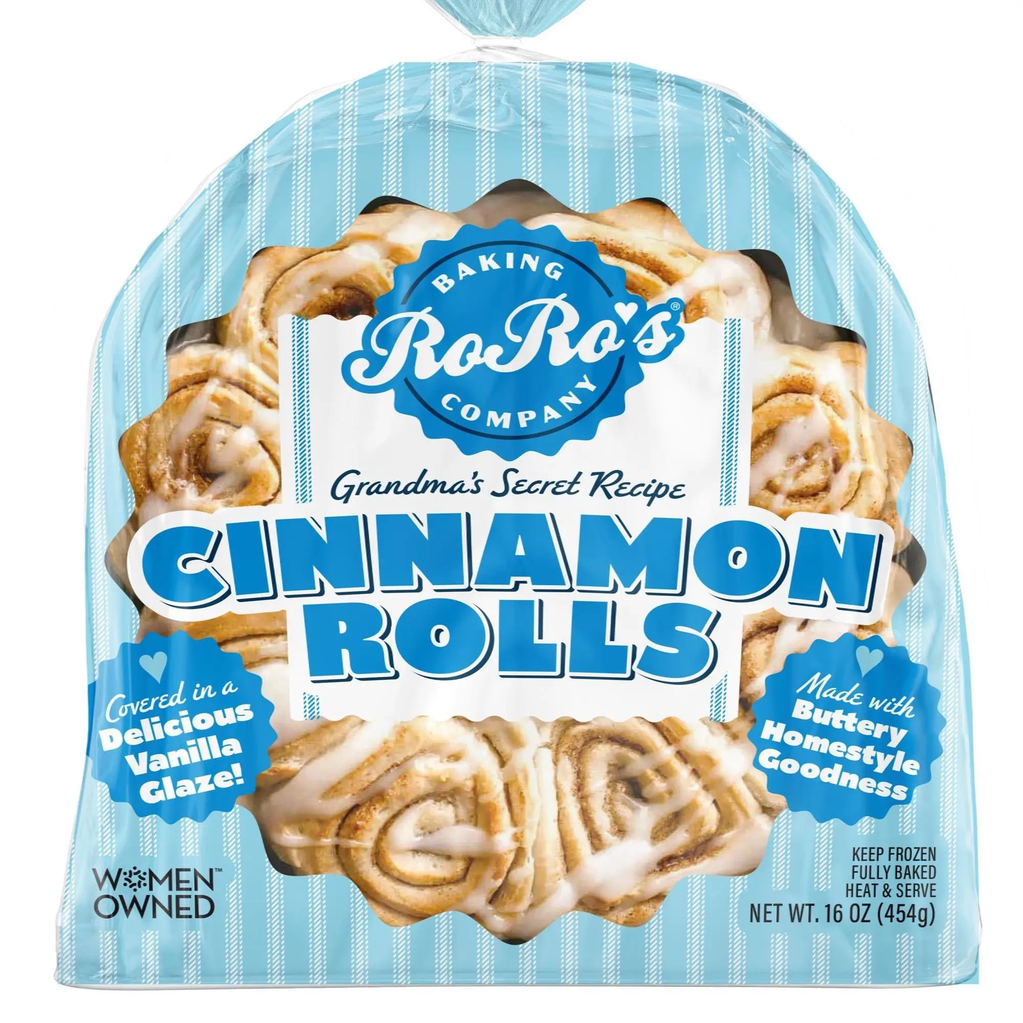 RoRo's Cinnamon Rolls, 2 Pans! - Grandma's Secret Recipe, Cinnamon Filled, Buttery Homestyle Goodness, Perfect for Breakfast & Brunch, 16 oz