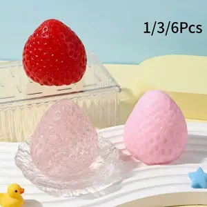 Large Strawberry Squeeze Taba Squishies Toy, Cute Stress Relief Toy, Stress Relief Tools, Sensory Stress Reliever, Stress Ball, Soft Fruit Birthday Gift, Party Decoration, Classroom Reward