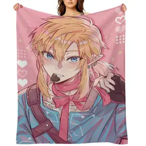 Zelda Fall Throw Blanket For Women Mens Winter Nap Link Pink Flannel Blankets Office Camping Car Travel Air Conditioned Quilt All Seasons Soft Plush Bedding Throws Home Decor Boys Girls Christmas Gift Super Cozy Blanket