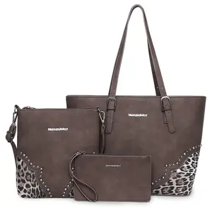 Montana West Purses for Women Tote Bag 3Pcs Set Leopard Print Satchel Handbags