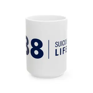 988 Lifeline Ceramic Mug 15 oz. - Coffee Cup for Mental Health Awareness, Gift for Friends, Office Supplies, [...]