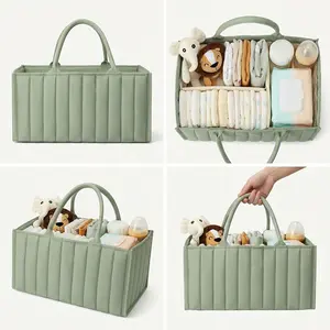 Baby Diaper Basket, Fashion Baby Diaper Bed Storage Rack, Diaper Storage Basket, Newborn Gift List Must-Have Baby Gift ()