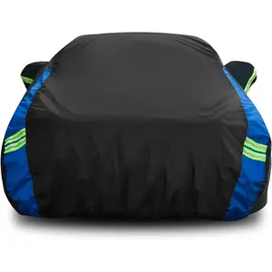 Car Cover Waterproof All Weather  Automobiles, Outdoor Heavy Duty Full Exterior Covers  Sedan(194"-208") sun  shade    car for hail  protector  car  action Light Wheel windshield  shade Black-Blue