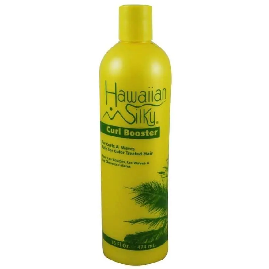 Hawaiian Silky Curl Booster Gel with Softening Formula for Defined and Bouncy Curls, Afam Concept Haircare, 16 oz, Curly Hair, Bottle