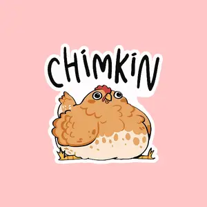 Funny Fat Chicken Chimkin Chicken Lovers sticker