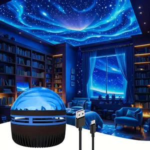 7 Color Starry Night Projector with Remote Control, Dimmable USB Power for Bedroom and Living Room Decor, Sky Theme Ambient Lighting, Aurora Projector Lamp, LED Dimmable, Ceiling Projection Lamp