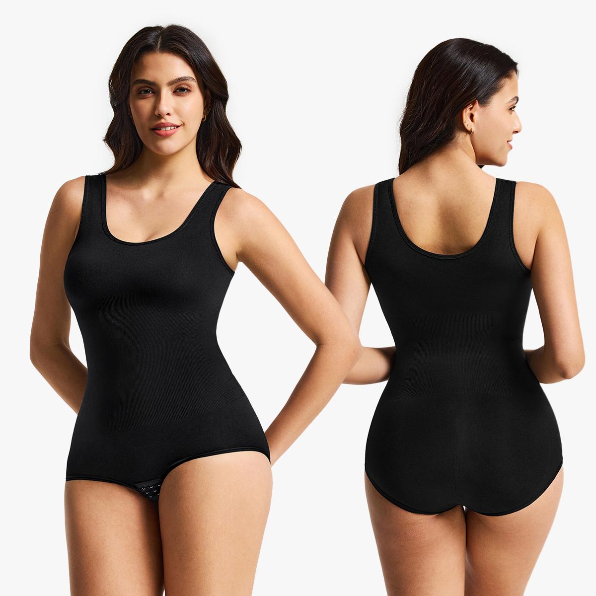 Nebility Women's Seamless Basic Shapewear - Comfortable Crewneck Sleeveless Bodysuit, Minimalist Womenswear for Daily & Outdoor Wear Curve Hugging Compression SpringStatements