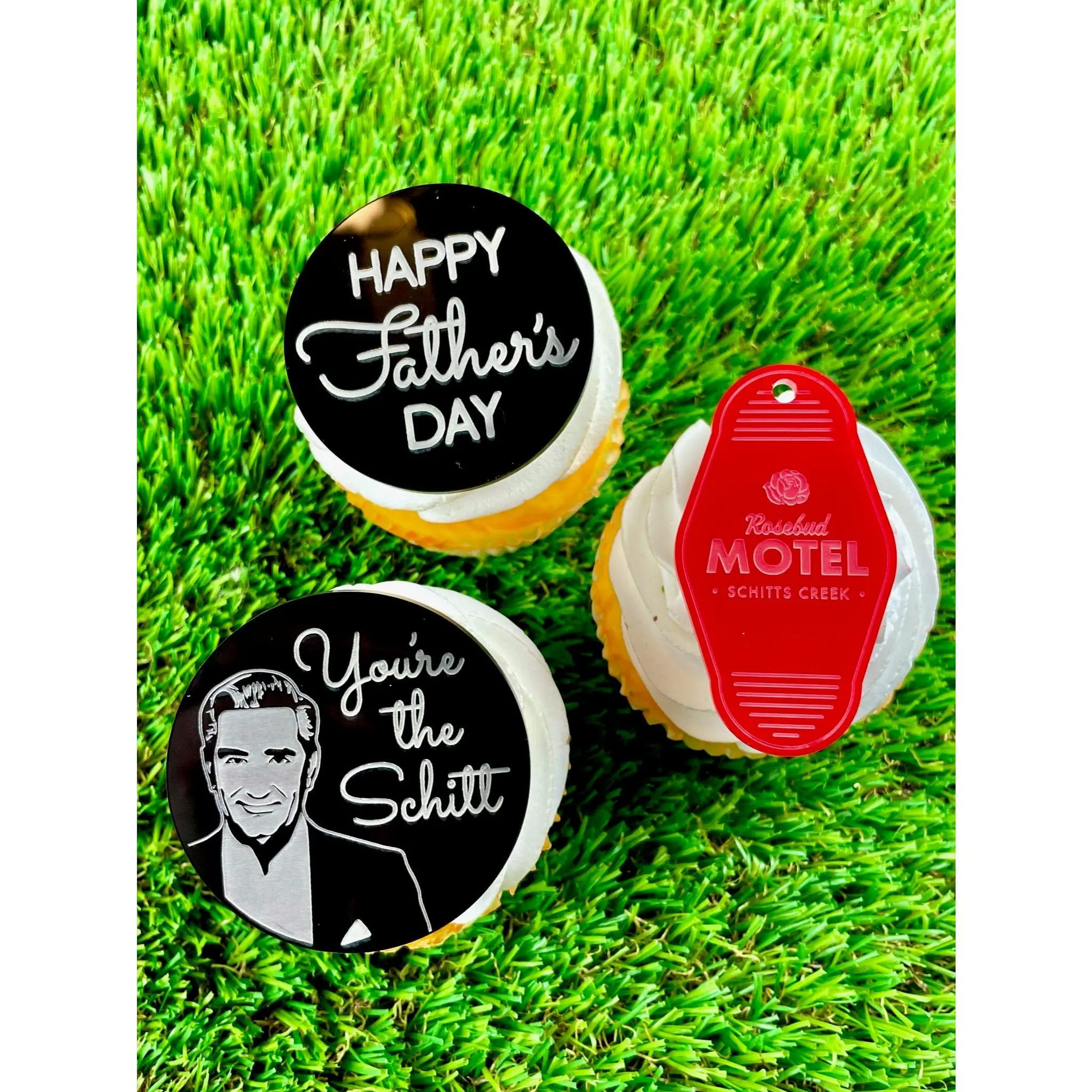 You're The Schitt - Father's Day - Acrylic Round Cupcake Charms/Toppers (Set of 6)