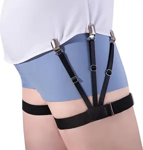 Shirt Stays for Men – Adjustable 3rd Gen Elastic Shirt Stays with Non-Slip Clips, Premium Shirt Stay for Police, Military and Formal Wear