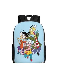 1 piece Back to school season Harajuku Design Ed Edd n Eddy Schoolbag Backpack for school Hiking Retro Washable Unisex Storage Bag Gift