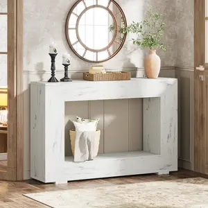 Tribesigns 47-Inch Farmhouse Console Table with Storage for Living Room, Industrial Accent Table for Entryway Modern Furniture