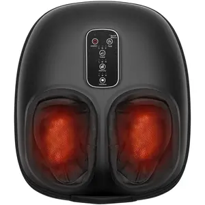 【DealsForYouDays】Cotsoco Shiatsu Foot Massager Machine with Heat & Air Compression - 3D Full Wrap Deep Kneading for Tired Muscles & Plantar Comfort - Portable Quiet Design with Removable Zippered Foot Sleeve - Ideal Gift