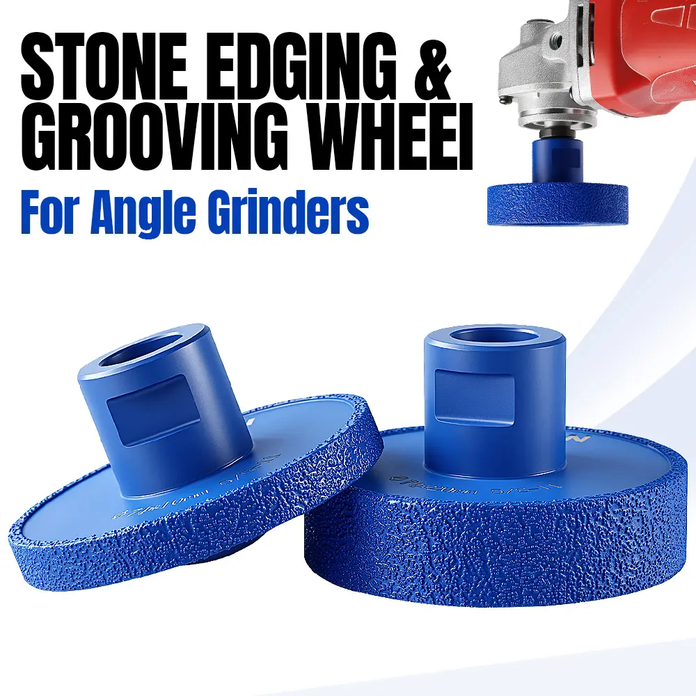 LOZLIN Diamond Grooving and Edge Profiling Wheel for Stone, 10mm/20mm, 5/8"-11 Thread for Angle Grinders, Granite, Marble and Quartz Countertop Shaping