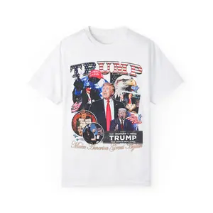 Vintage Donald Trump Bootleg Tee, Retro 90s Graphic T-shirt, Unisex Heavy Cotton Shirt for Elections, Political Events, Patriotic Gifts