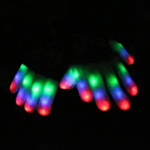 Light Up LED Gloves with Flashing Finger Lights – Rave Party Gloves for Night EventsHigh Quality LED Light Up Rave Gloves – Flashing Finger Lights for Party, Dance & Festival glowing  gloves Black