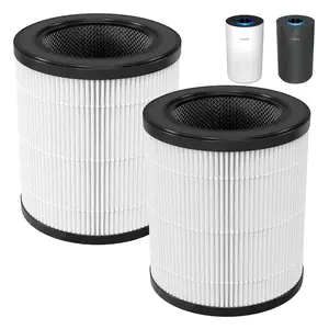 H14 HEPA Replacement Filter 3-in-1, Pet Hair & Allergen Magnet, Smoke & Dust Absorption, Air Purifier Filter