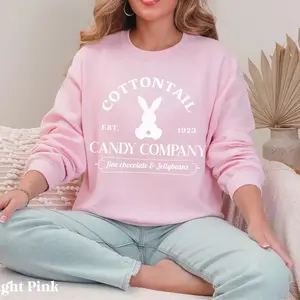 Bunny Sweatshirt Easter, Spring Sweatshirts, Pastel Easter Crewneck, Easter Sweaters Women, Rabbit Sweatshirt, Easter Egg Hunt, Pastel Bunny