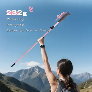 Trekking Pole, Hiking Poles, Nimble, Professional Outdoor Hiking Carbon Fiber Folding Trekking Pole, Outdoor Telescopic Trekking Pole