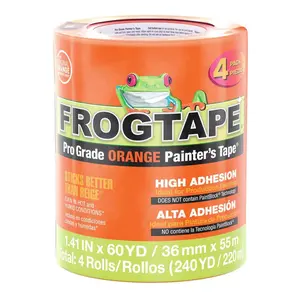 Pro Grade Orange 1.41 in x 60 yds Painter's Tape 4-Pack