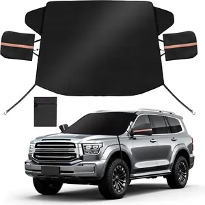 Windshield Cover for Ice and Snow, 600D Oxford Fabric Winter Frost Cover with Side Mirrors Cover, Frost Guard Windshield Cover for , SUV(68x  Inch)