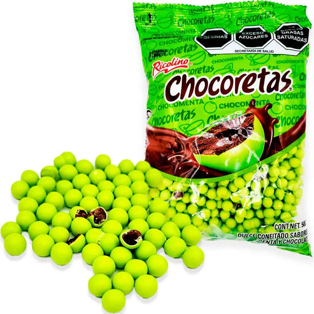 Chocoretas Ricolino Bolsa de 500g/1LB - Mint chocolate balls
