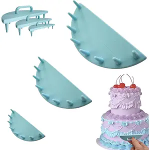 3 PCS Cake Arch Guide Tools Ruffle Piping Guide for Evenly Spaced Piping for 4"-12" Cakes Cake Swag Marker Tool Cake Decoration Making Supplies (Style 1)
