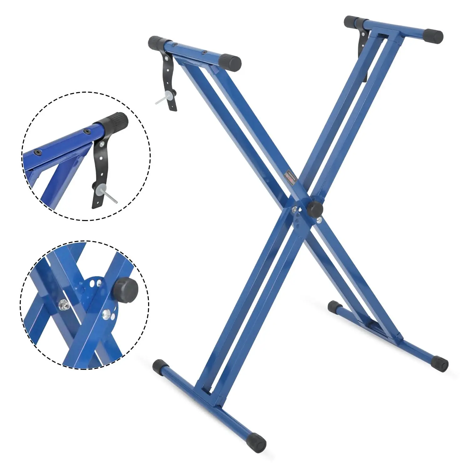 5 Core Keyboard Stand Dual X Shape Adjustable Foldable Portable Key Board DJ Controller Stands