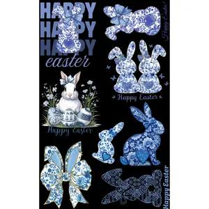 HAPPY EASTER (1) PREMADE GANGSHEET  - 22X36 DTF TRANSFERS - DIRECT TO FILM