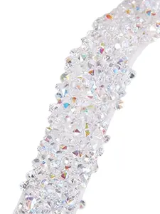 15mm Wide 91cm Resin Rhinestone Strip, Self-Adhesive Resin Rhinestones, Sparkly Rhinestones, DIY Accessories for Clothes, Shoes, Bags, Headwear Decoration