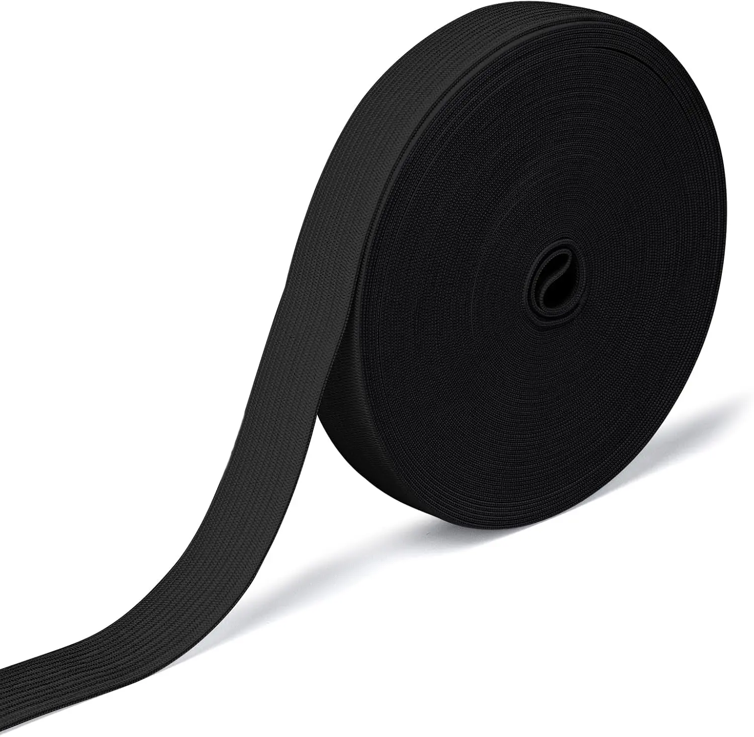 High-Stretch Black Elastic Band for Sewing, 3/4 in x 12 yd Soft Polyester Rubber Roll for Waistbands, Pajama Pants & Shorts, Wigs, Skirts, Comfortable, Family, Stretch Fit, 12Yd, 3/4 Inch X 12Yd