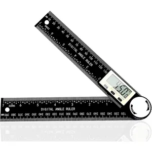 Angle Finder Protractor, 2-in-1 Miter  Protractor, 7 Inch/200mm ABS Angle Ruler, High Accuracy Miter Angle Measuring Tool for Woodworking, Metalworking, Carpenter, Construction