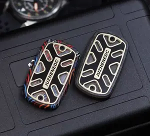 Silent Fidget Slider,Block Carbon Fiber Push Haptic Slider Adult Fidget Toys,Anti-Anxiety Fidget  Slider Toys,Ergonomic Design Pocket-Sized Lightweight Portable Stress Relief Toy with Teflon Patch for Smooth Grip