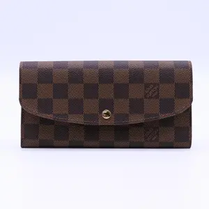 Pre-owned Louis Vuitton Leather Small Leather Goods Damier Canvas Wallet twins W21470