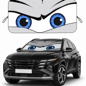 Car Windshield Sunshade, Fun Eye Design, Durable Tape, UV Protection, Heat Reflection, Cartoon Eyes, Suitable for Cars Suv Trucks, Car Sun Shades