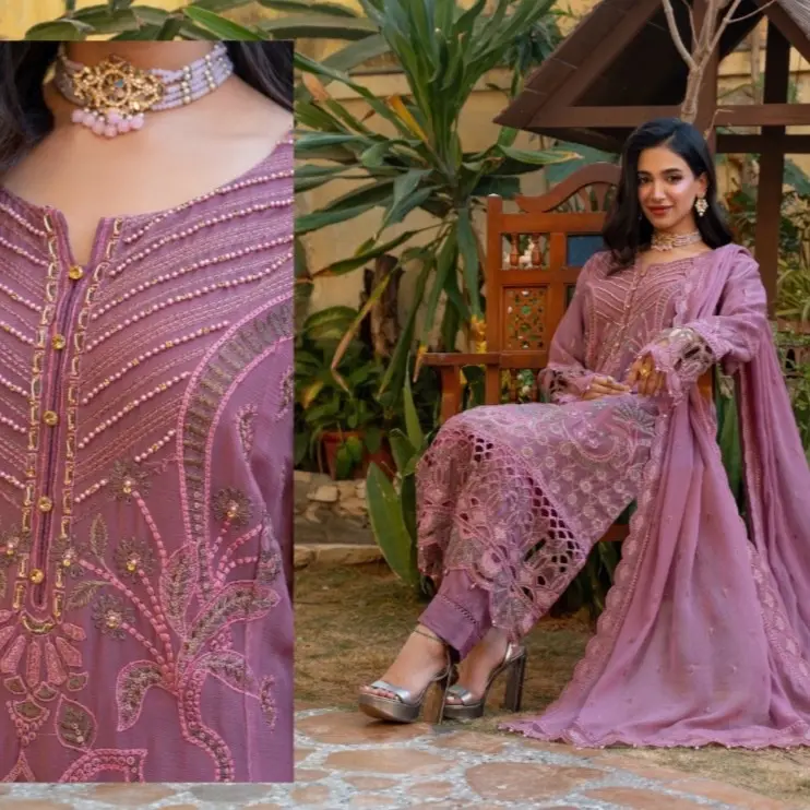 Pakistani panjabi shefon suit fabric shefon Womenswear Clothes Outfits