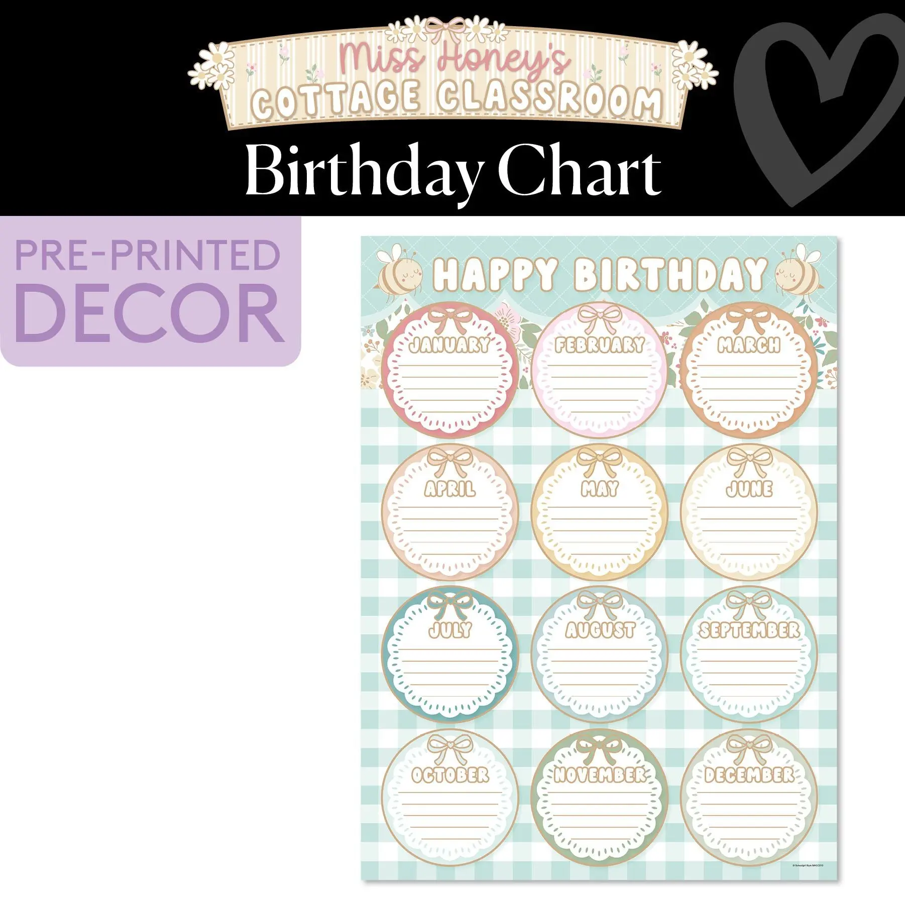 Birthday Chart | Miss Honey's Cottage Classroom