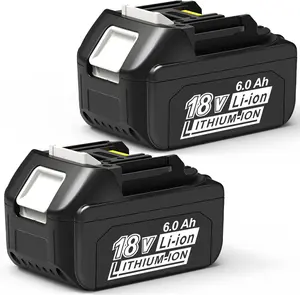 2 PACK 6.0Ah 18v Lithium Battery Replacement for Makita BL1860 BL1860B BL1850